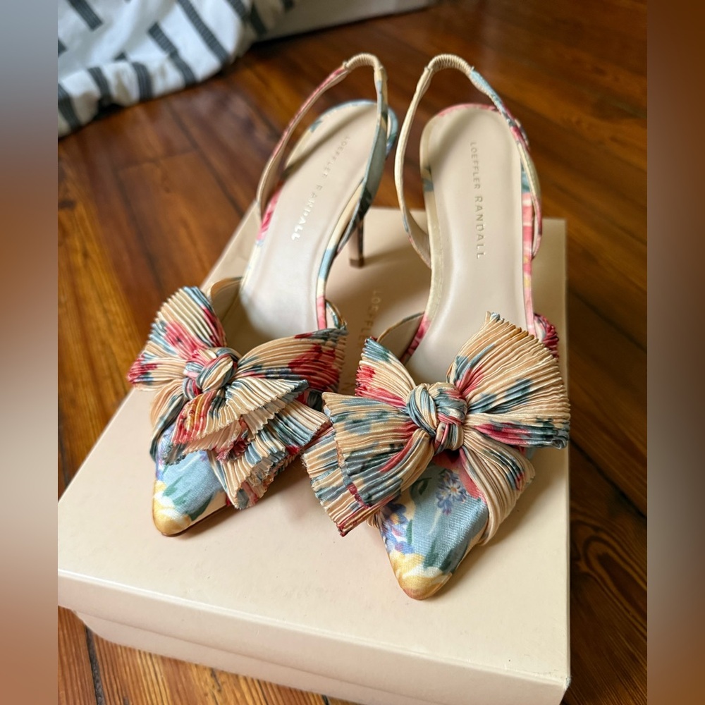 NWT In Box Loeffler Randall Sylvana Multicolor Kitten Heels